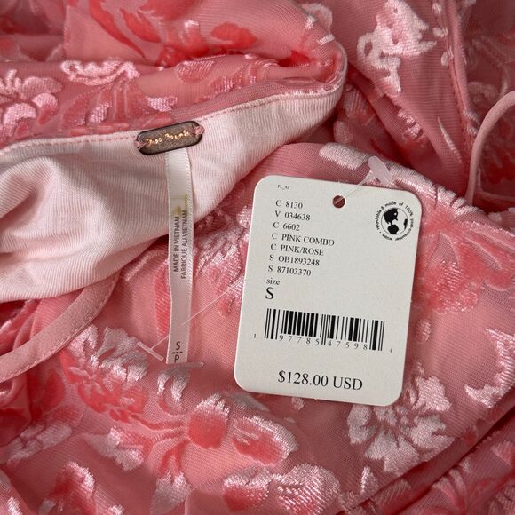 Free People Antoinette Mini Dress Womens Small Velvet Floral Flowy Skater Y2K - Picture 3 of 13